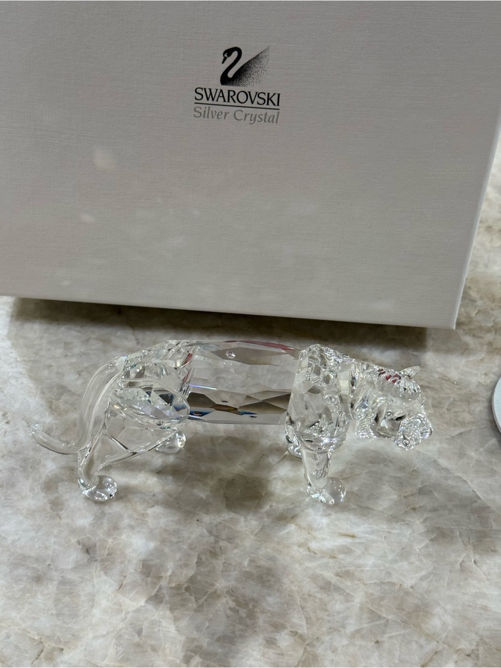 Swarovski Clear Crystal Tiger Figurine